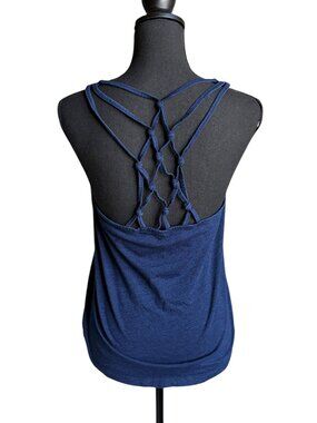 ONLY Scarlett Tank Top with Strappy Back Detail (Navy) - Size 38 (US 6)